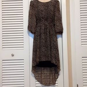 Sheer animal print dress